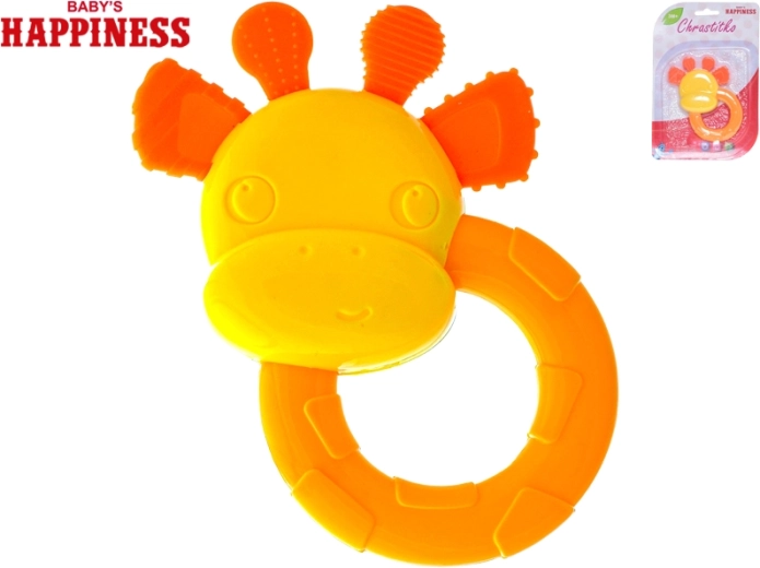 Rassel und Beißring Giraffe 12 cm