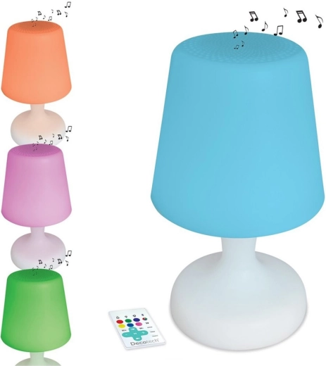 Wasserfeste LED-Tischlampe mit Bluetooth-Lautsprecher und Fernbedienung