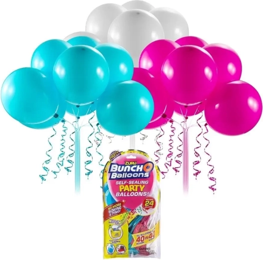 Zuru Party-Ballons – rosa, türkis und weiß, wiederverwendbar