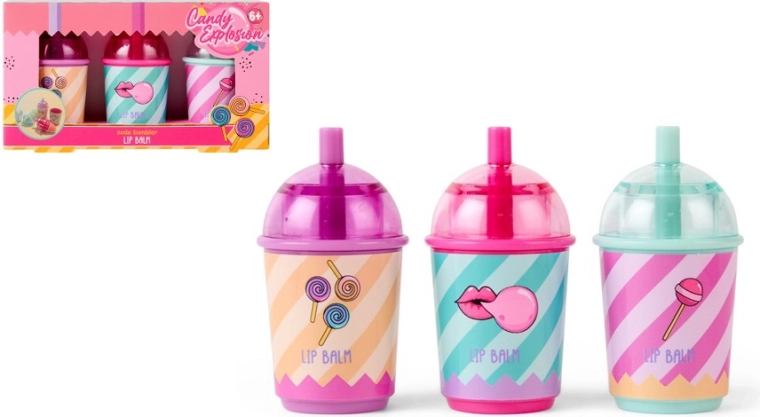 Create It! Candy Lippenbalsam im Becher – Set 3 Stück