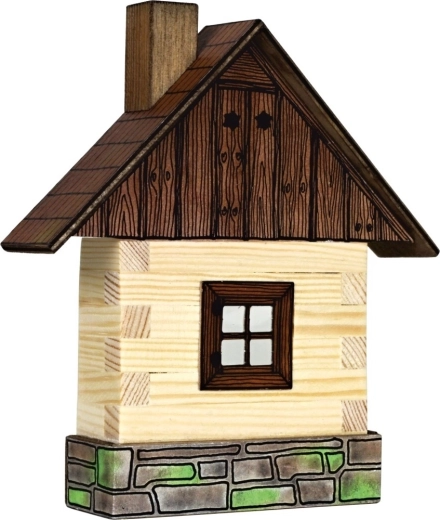 Walachia Holz-Klebebausatz – Häuschen als Wandbild