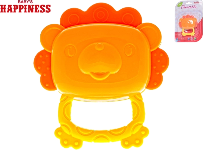Rassel und Beißring Löwenjunges für Babys 9 cm