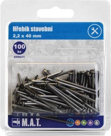 Bau­nägel 40 × 2,2 mm, Packung 100 Stk.