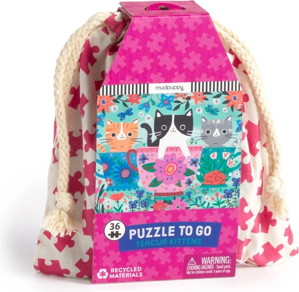 Reisepuzzle: Kätzchen in der Tasse - Mudpuppy