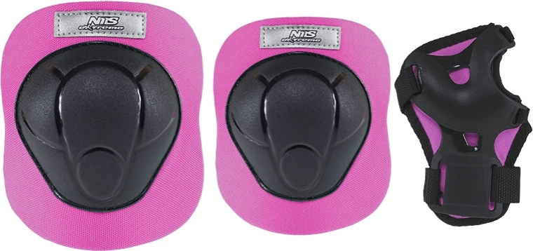 Rosa Schutzausrüstungs-Set NILS EXTREME für Handgelenke, Ellenbogen und Knie – XS