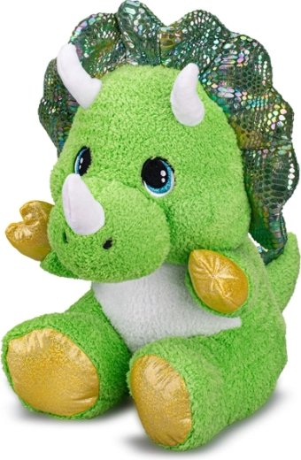 Plüsch-Triceratops 37 cm – sitzendes Kuscheltier für Babys