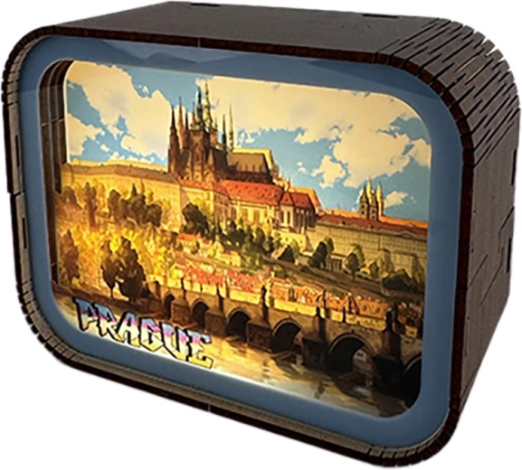 2Kids Toys Holz-Bausatz LED-Lämpchen Prag – Karlsbrücke und Hradschin