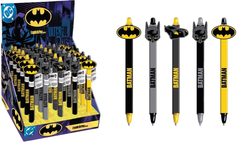 Radierbarer Stift Batman mit 3D-Topper 11 cm
