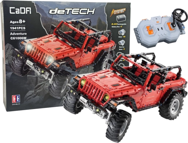 RC-Baukasten Geländewagen CADA, rot, 1941 Teile