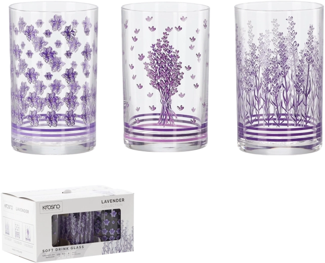 Set Trinkgläser Krosno Lavender 250 ml (6 Stk.)
