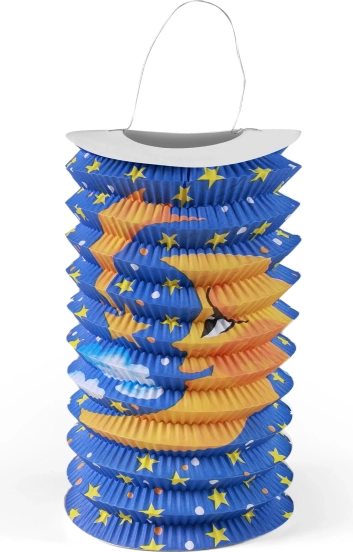 Papierlampion mit Mondmotiv 15 cm