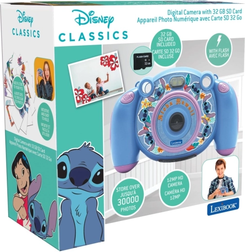 Lexibook Kinder-HD-Kamera und Fotoapparat Stitch mit SD-Karte