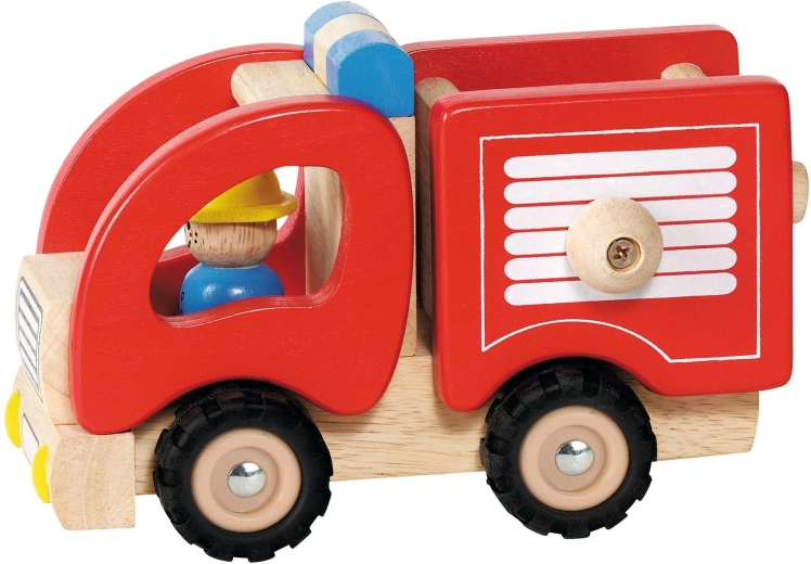 Holz-Feuerwehrfahrzeug – 1 Stück