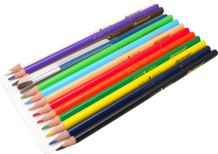 Aquarell-Buntstifte Color Plus – Set mit 12 Farben mit Pinsel und Spitzer