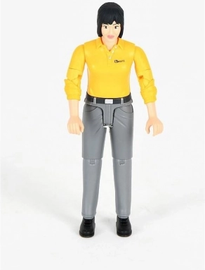 Bruder Bworld Frauenfigur – gelbes Shirt, graue Hose