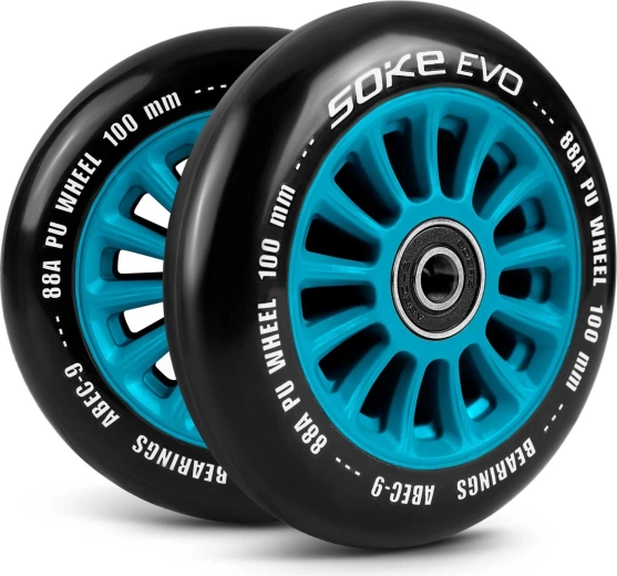 Scooter-Rollen 100 mm blau – Set 2 Stk SOKE