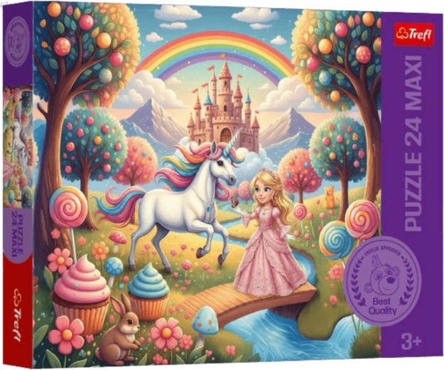 Trefl Puzzle Prinzessin und Einhorn Maxi 24 Teile