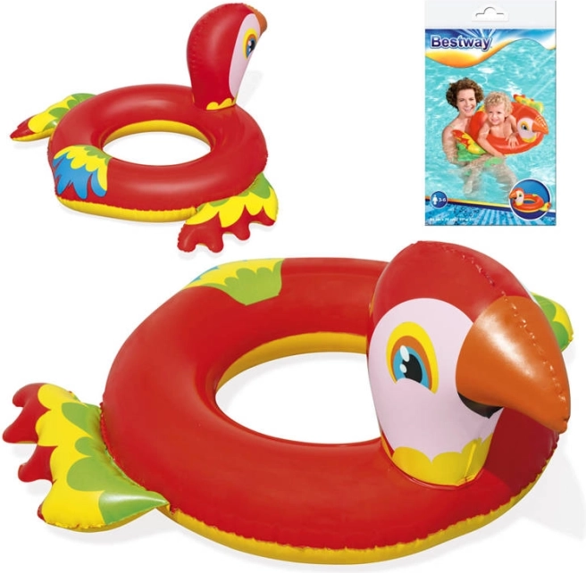 Bestway aufblasbarer Schwimmring Papagei 84 × 76 cm – Rot