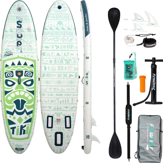 Funwater aufblasbares Paddleboard Tiki 320 cm grün