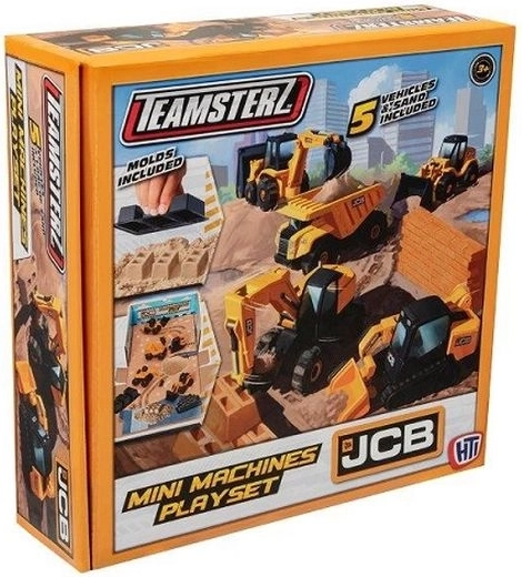 Teamsterz JCB Set mini Baustellenfahrzeuge mit Sand (5 Stk.)