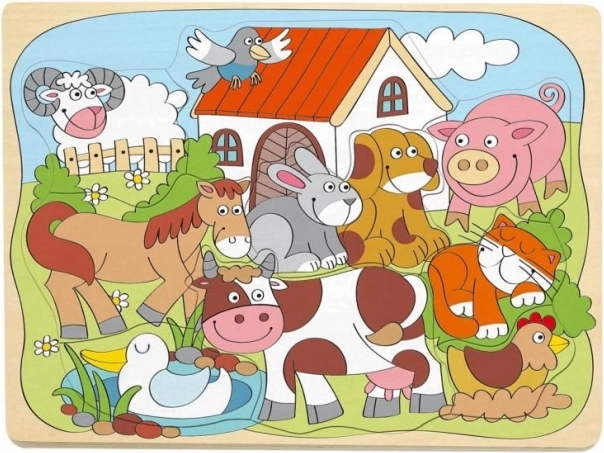 Holztiere Puzzle für die Kleinsten