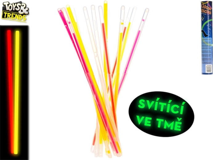 Leuchtstäbe 20 cm – Packung mit 50 Stück mit Verbindern