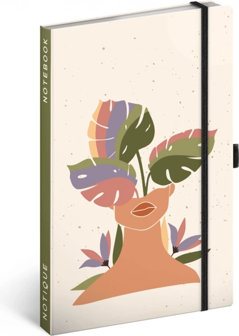 Notizbuch NOTIQUE Monstera, liniert, 13 × 21 cm