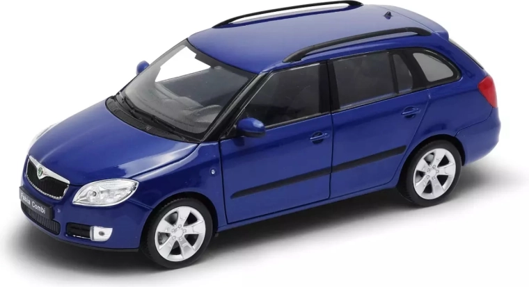 Welly Škoda Fabia Combi II 2009 blau – Metall-Automodell 1:24