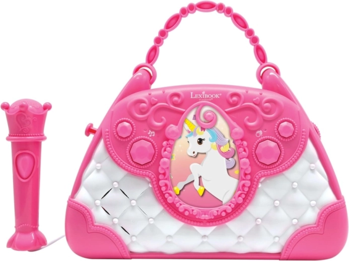 Lexibook Kinder-Karaoke-Handtasche mit Mikrofon Einhorn