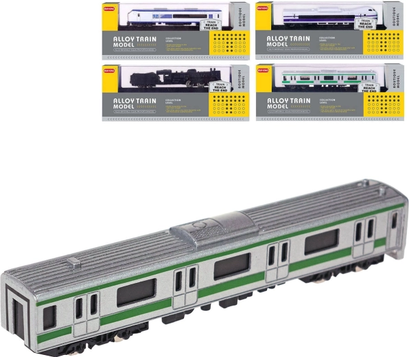 Metallmodell einer Lokomotive auf Sockel mit Gleisen 15 cm (1:87) – 1 Set
