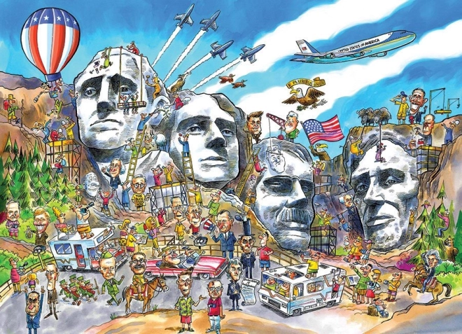 Puzzle DoodleTown: Mount Rushmore 1000 Teile – COBBLE HILL