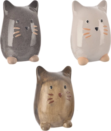 Porzellan-Dekoration Katze 21 cm (3 Varianten)