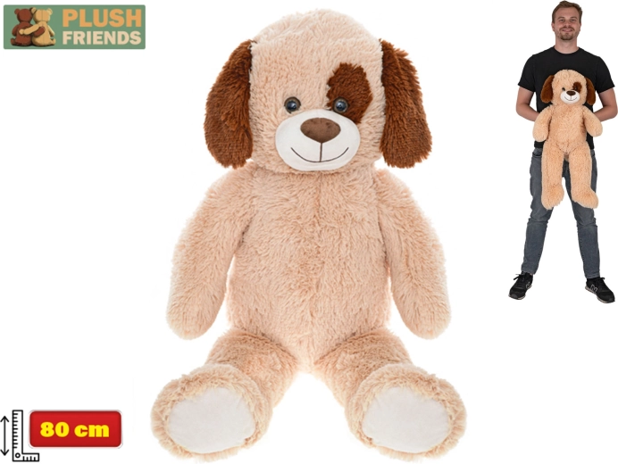 Plüschhund Plush Friends 80 cm hellbraun