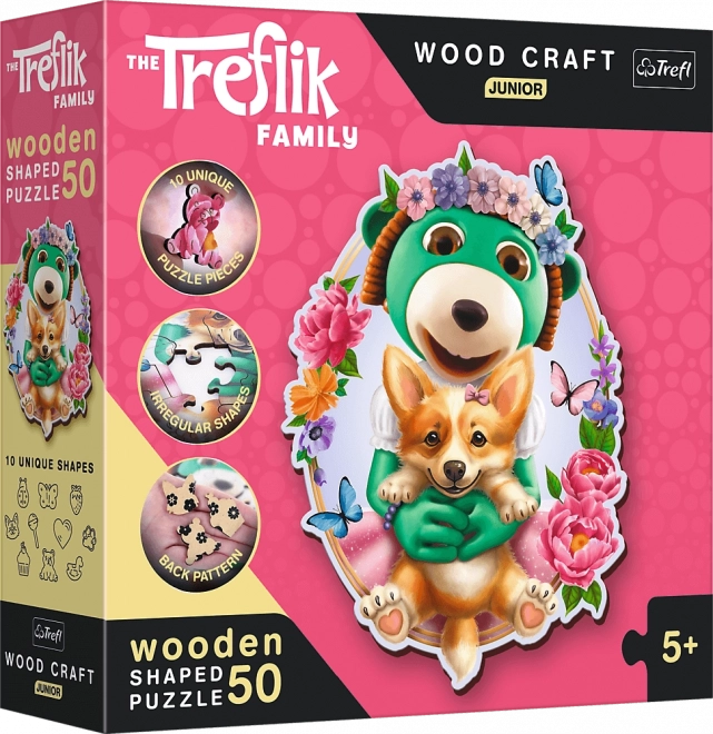 Holzpuzzle Glückliche Treflik-Familie 50 Teile