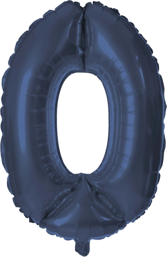 Folienballon Ziffer 0 30 cm blau TORO