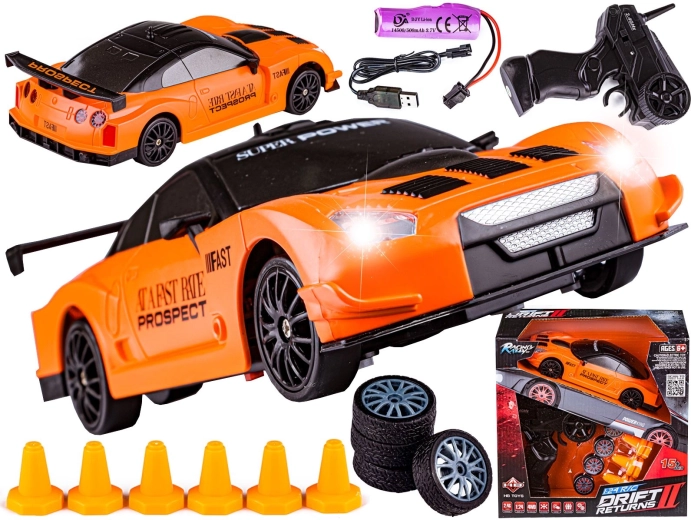 RC-Driftauto Nissan GT-R 1:24 4WD 2,4 GHz orange
