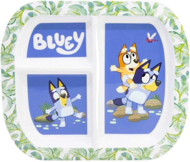 Unterteilter Kunststoffteller Bluey - 1 Stück