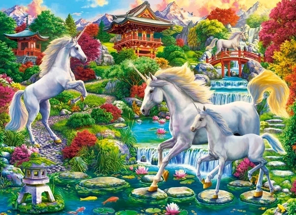 Puzzle 300 Teile Unicorn Garden – Einhörner