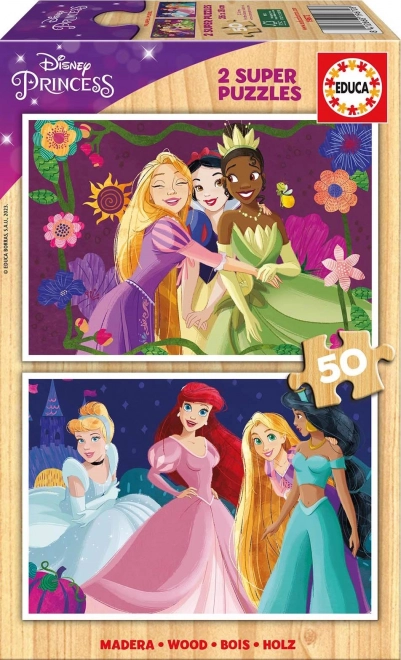 Holzpuzzle DISNEY Prinzessinnen 2×50 Teile