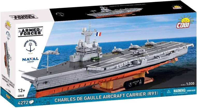 COBI Bausatz Flugzeugträger Charles de Gaulle R91 im Maßstab 1:300