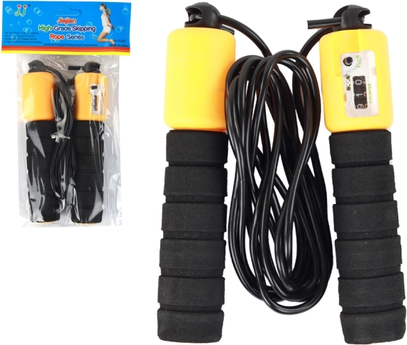 Springseil Schwarz-Orange Mit Zähler Fitness