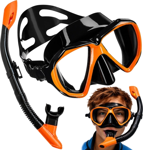 Tauchmaske mit Schnorchel RENEW FORCE (Sichtfeld 180°)