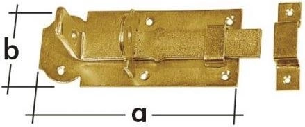 Gerader abschließbarer Riegel 140 × 55 × 5 mm, gelb verzinkt