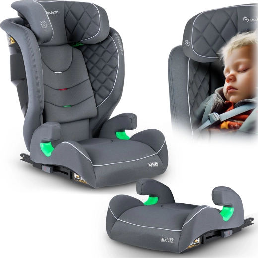 Kindersitz Nukido Louis grau 100–150 cm i-Size ISOFIX