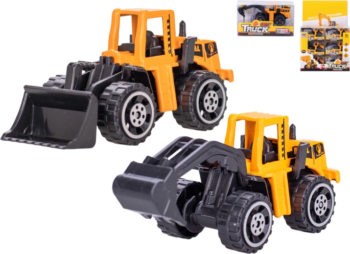 Metallisches Baufahrzeug 7 cm mit Freilauf