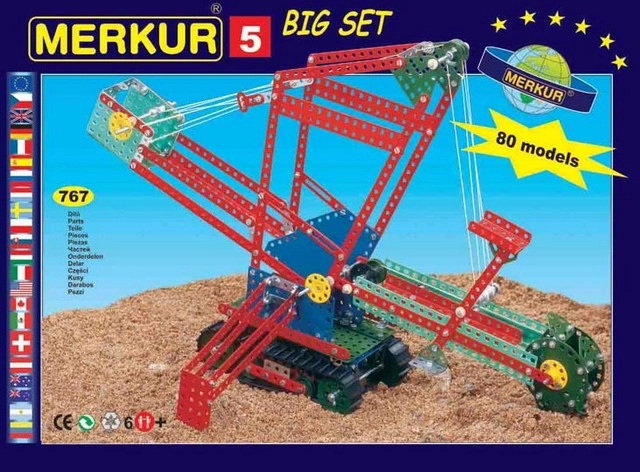 Baukasten MERKUR 5 – großes Metall‑Konstruktionsset für 84 Modelle