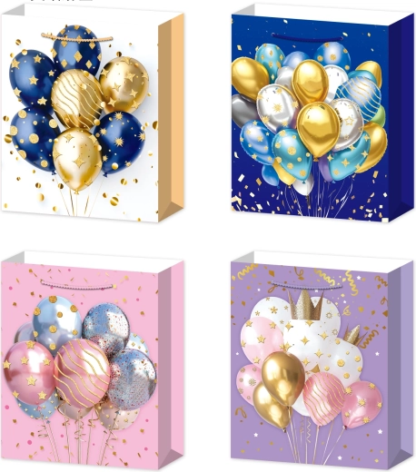 Geschenktasche M mit Ballons 26 × 32 × 10 cm