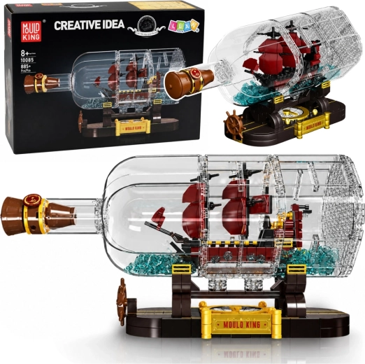Mould King Bausatz Segelschiff in der Flasche – dekoratives Modell mit 885 Teilen