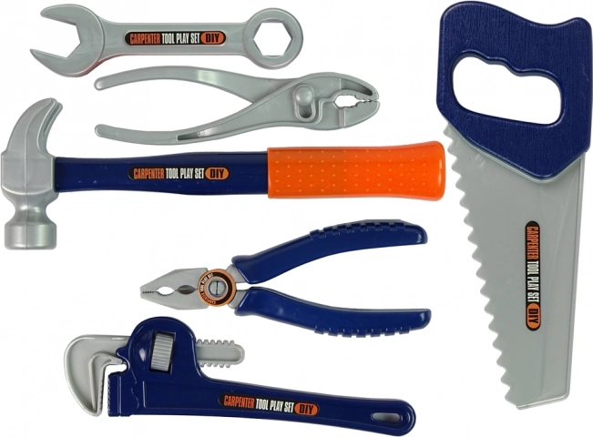 Kinder-Werkzeugset mit Schrauben, Hammer und Säge