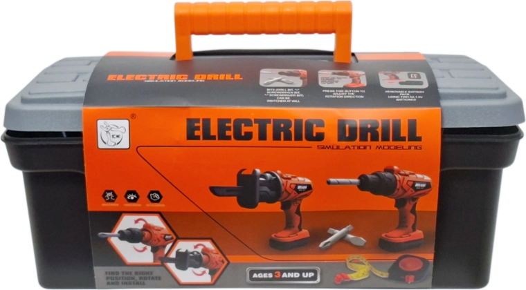 Elektrische Kinderbohrmaschine im Koffer